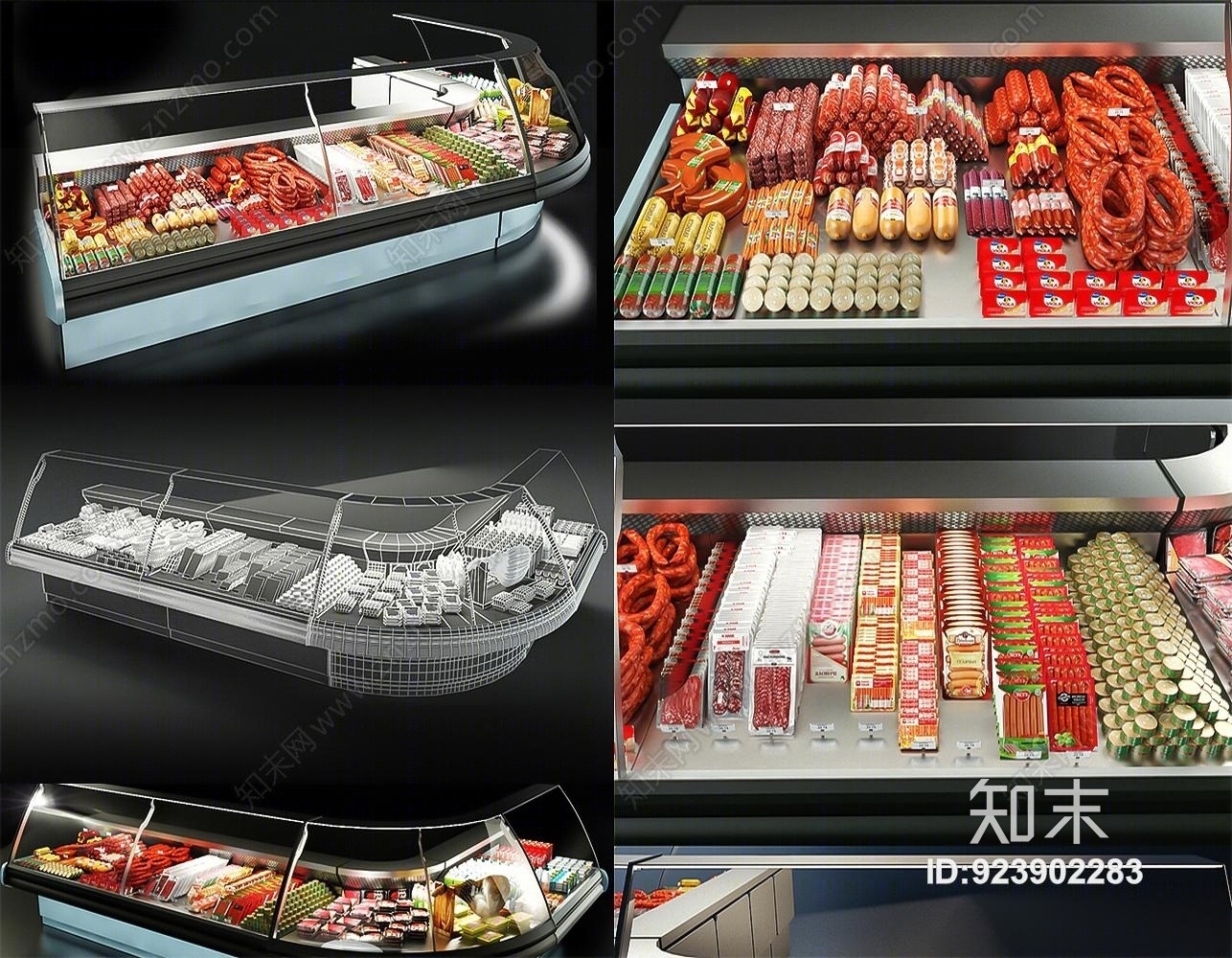 现代超市冰柜3D模型下载【ID:923902283】