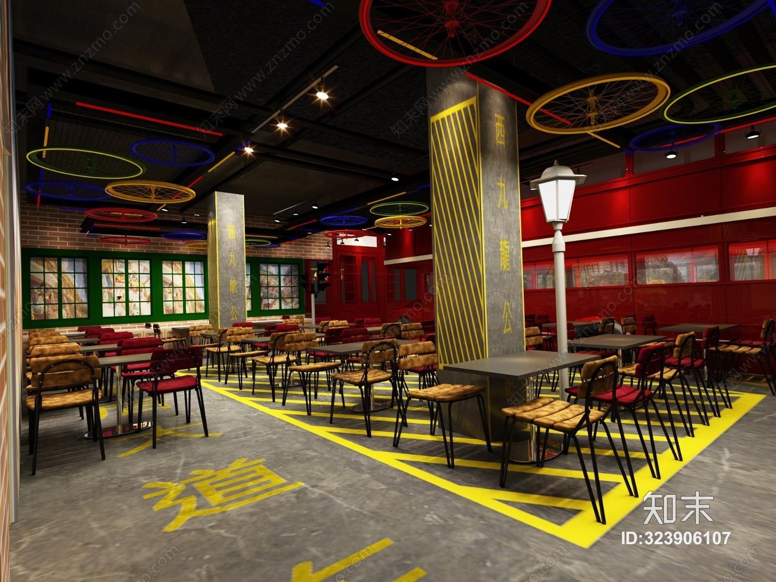 九龙巴士港式茶餐厅3D模型下载【ID:323906107】