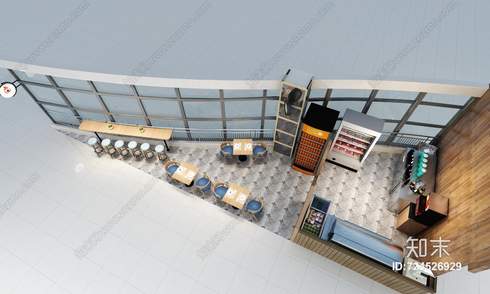 工业风烧烤店3D模型下载【ID:724526929】