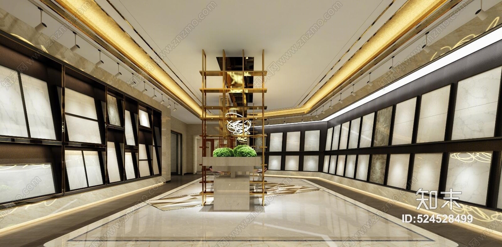 现代陶瓷展厅3D模型下载【ID:524528499】