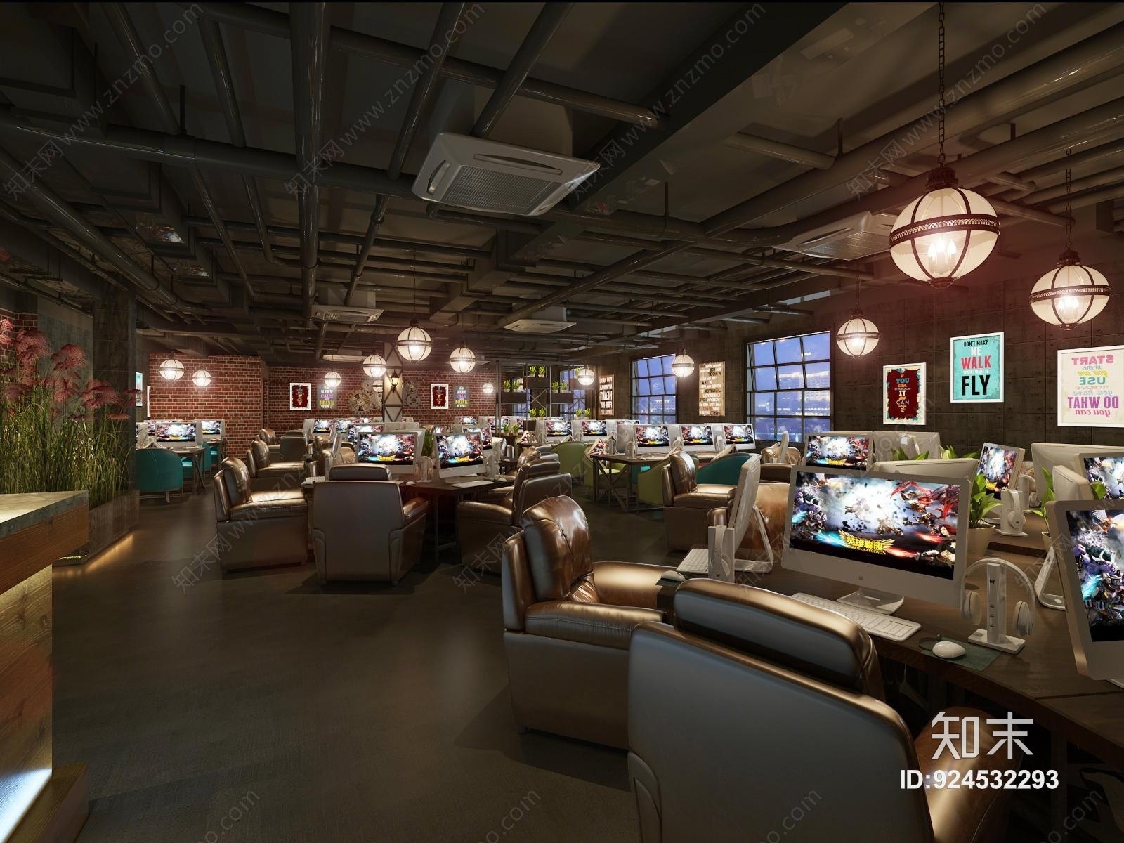 现代网咖3D模型下载【ID:924532293】