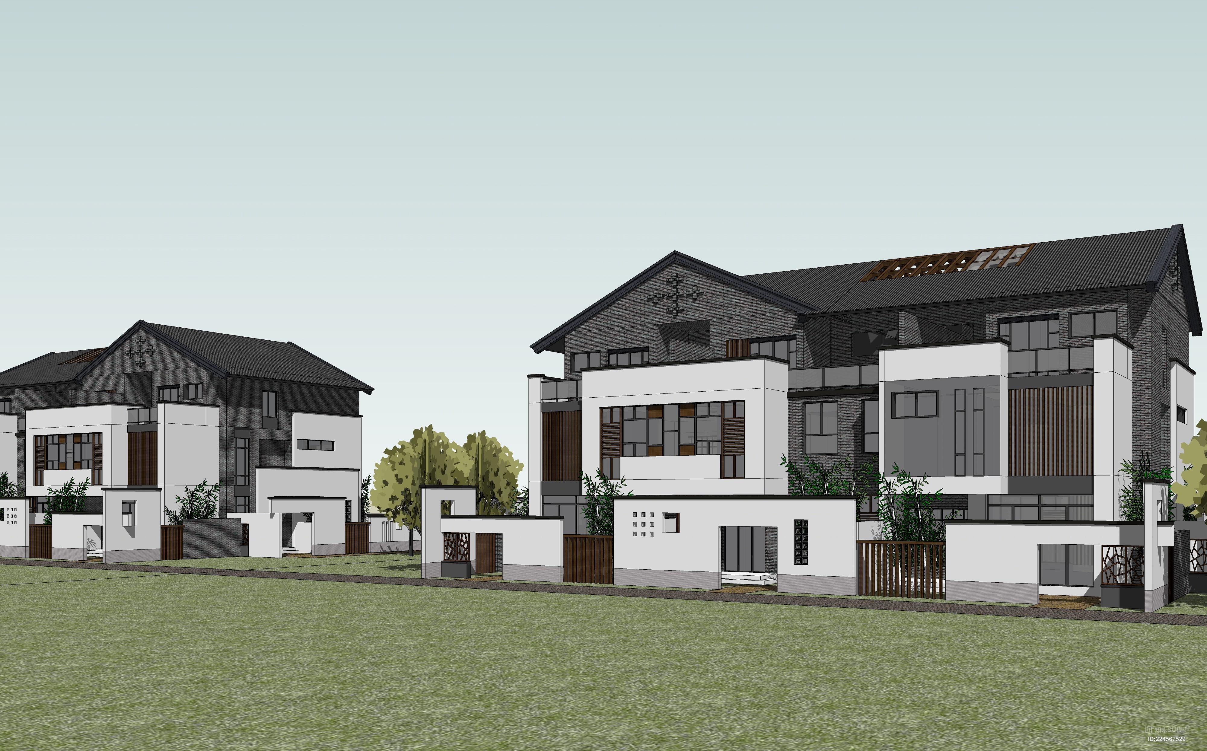别墅住宅模型su模型【id:224567529】_知末su模型网
