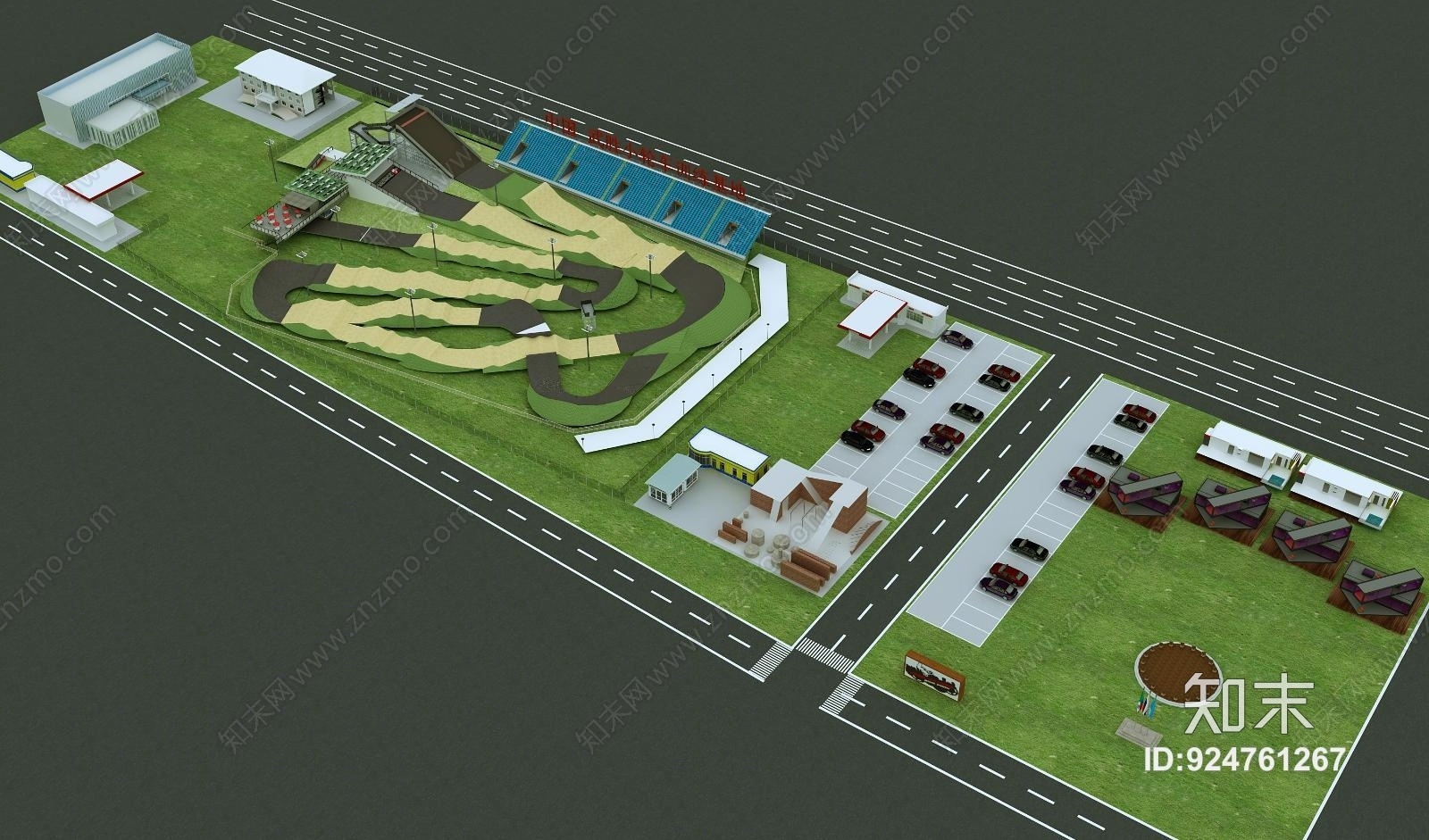 现代自行车赛道3D模型下载【ID:924761267】
