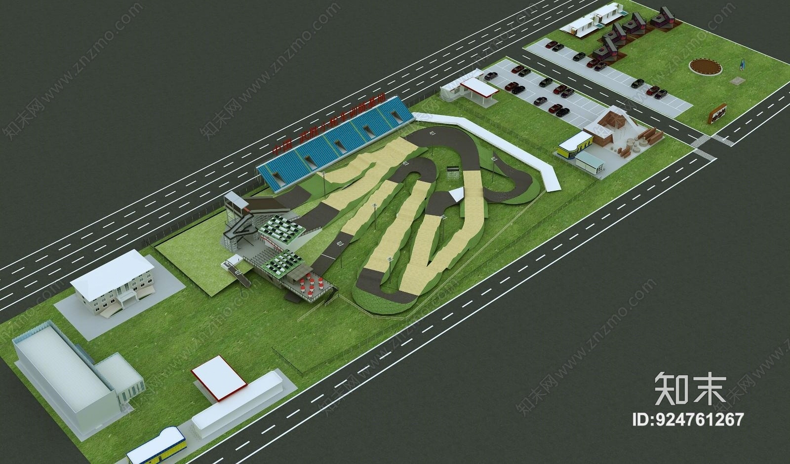 现代自行车赛道3D模型下载【ID:924761267】