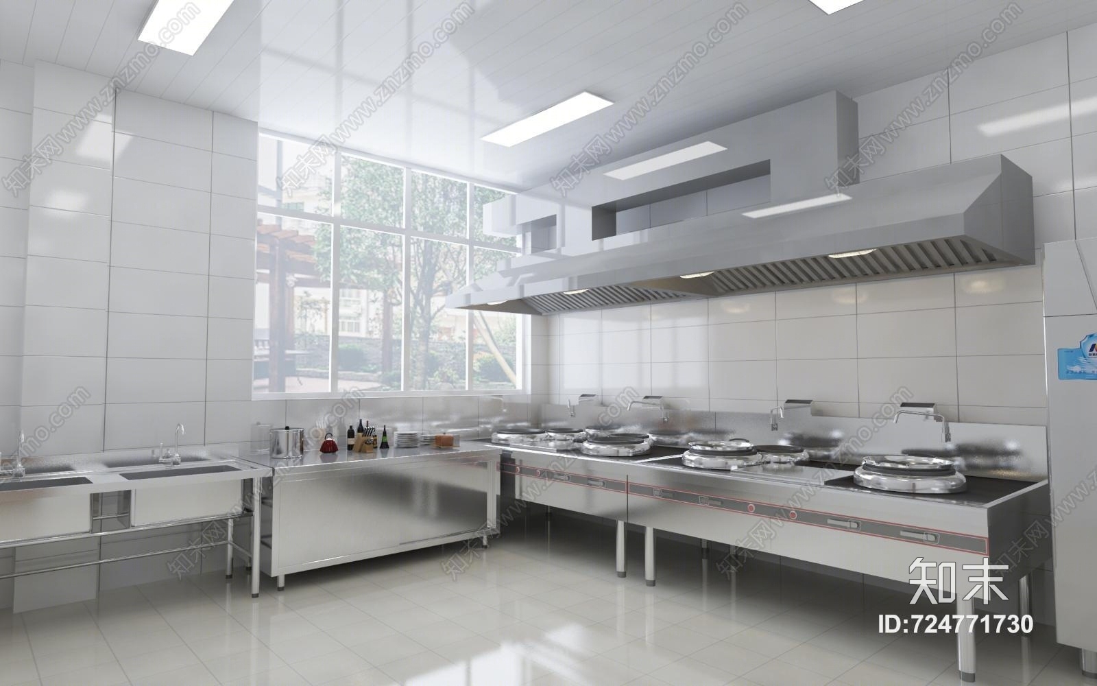 现代公司厨房3D模型下载【ID:724771730】