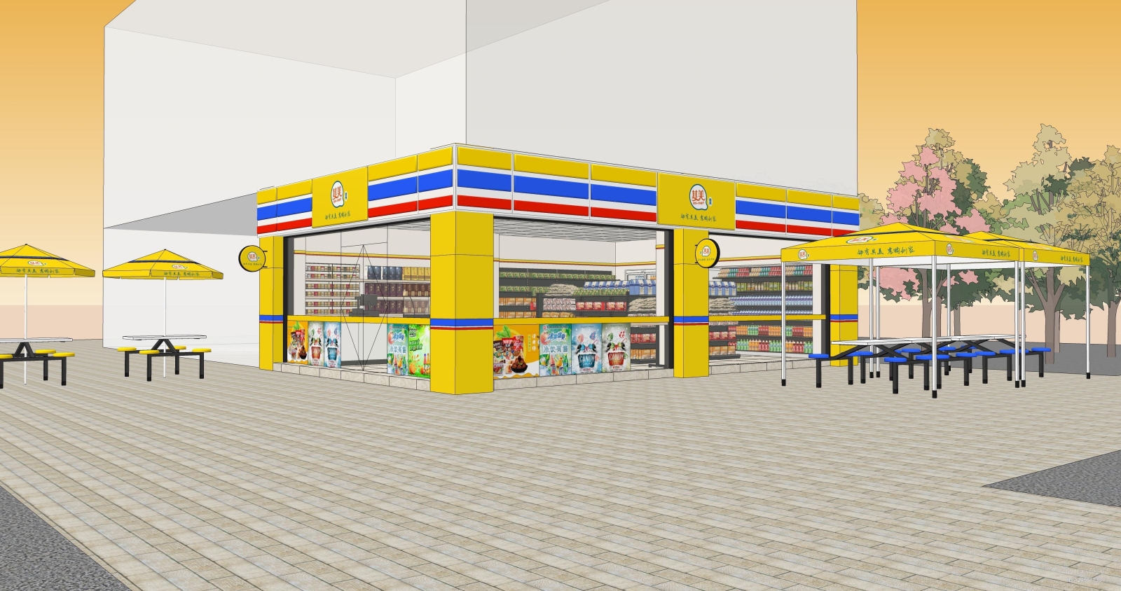 便利店SU模型下载【ID:124901730】