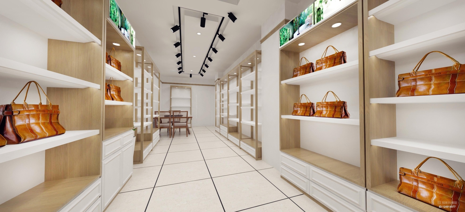 店面设计，展柜，展厅SU模型下载【ID:124914077】