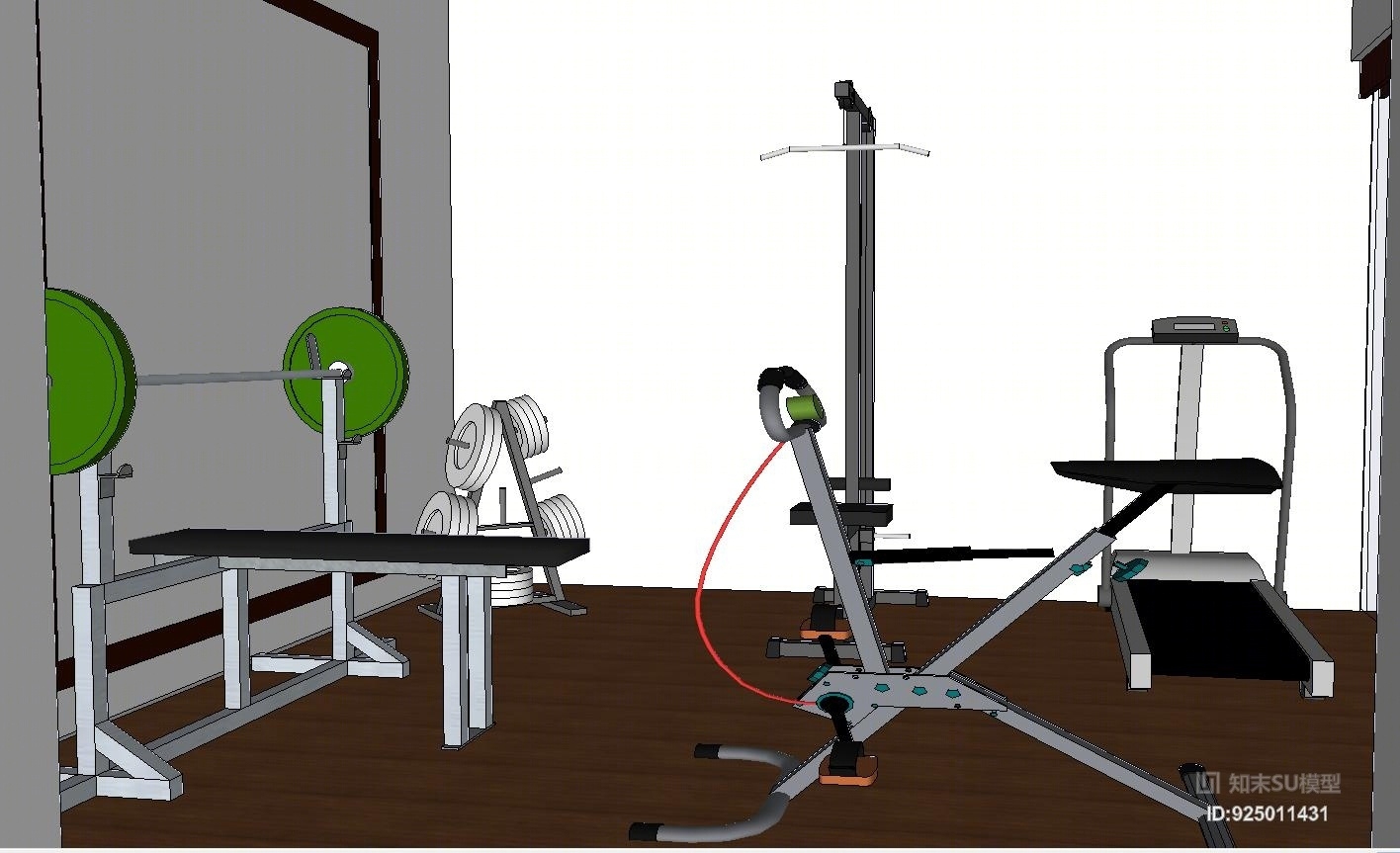 家居室内健身房SU模型下载【ID:925011431】
