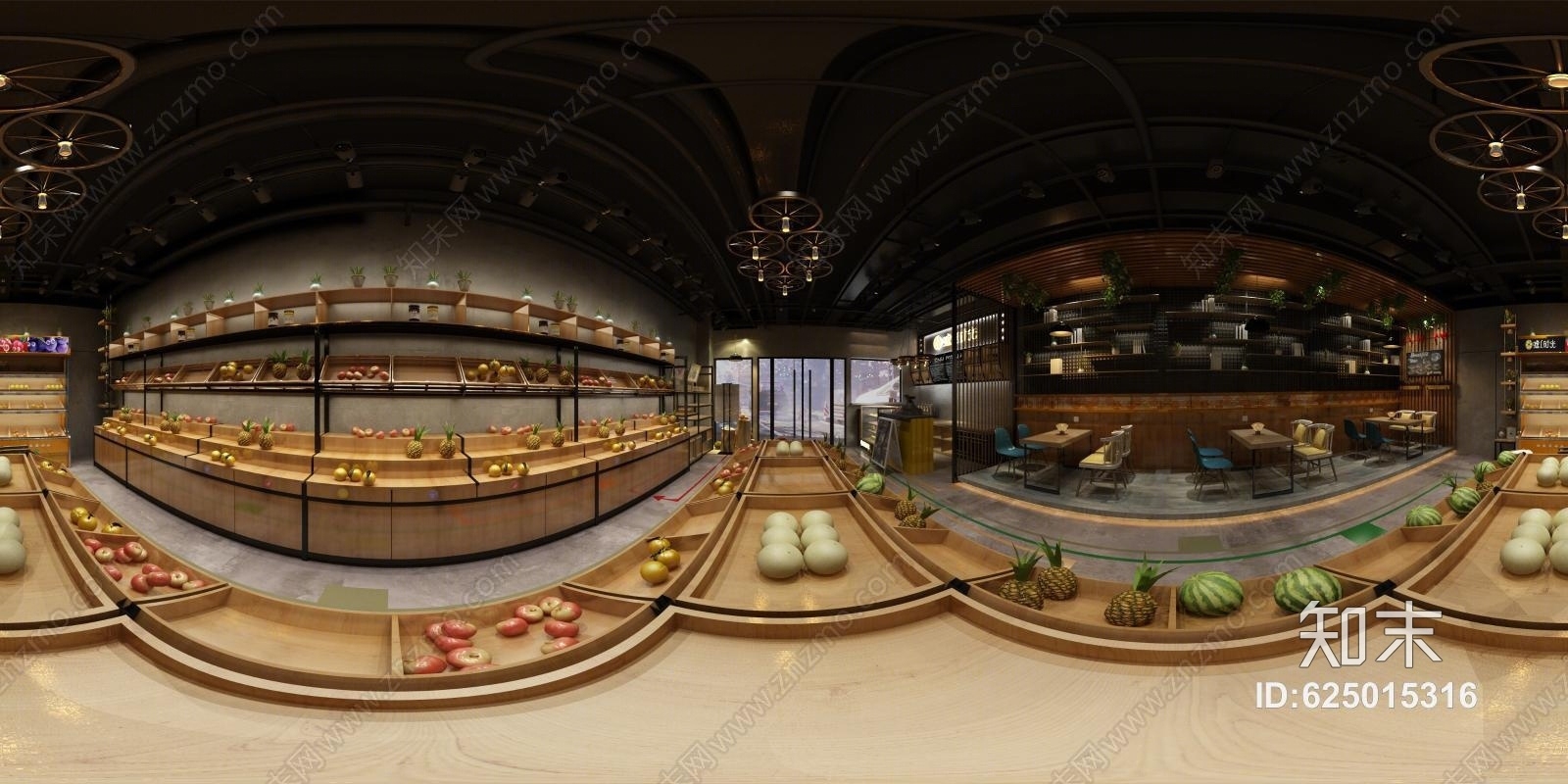 中式水果店3D模型下载【ID:625015316】