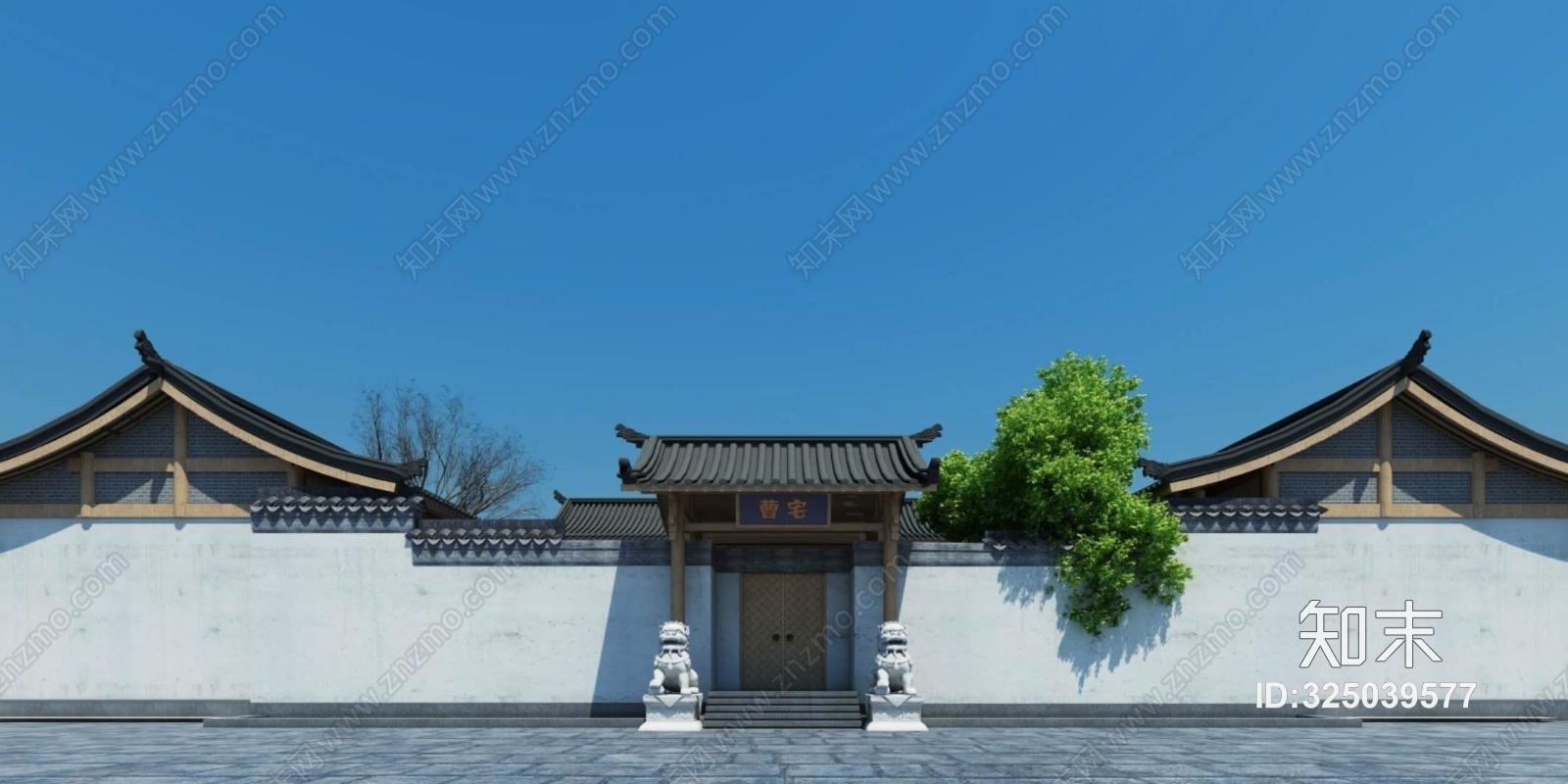 新中式四合院整套3D模型下载【ID:325039577】