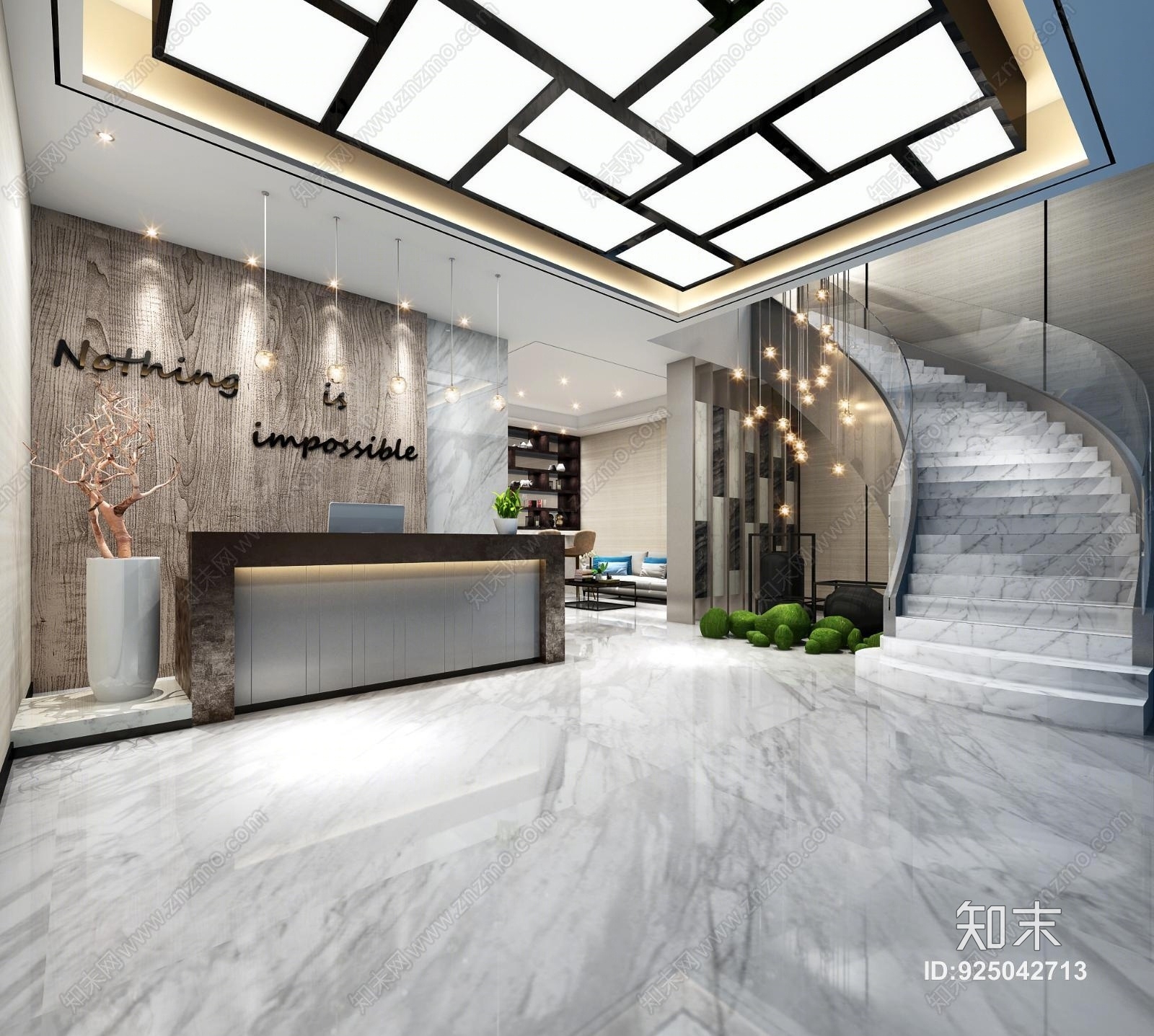 现代公司大堂3D模型下载【ID:925042713】
