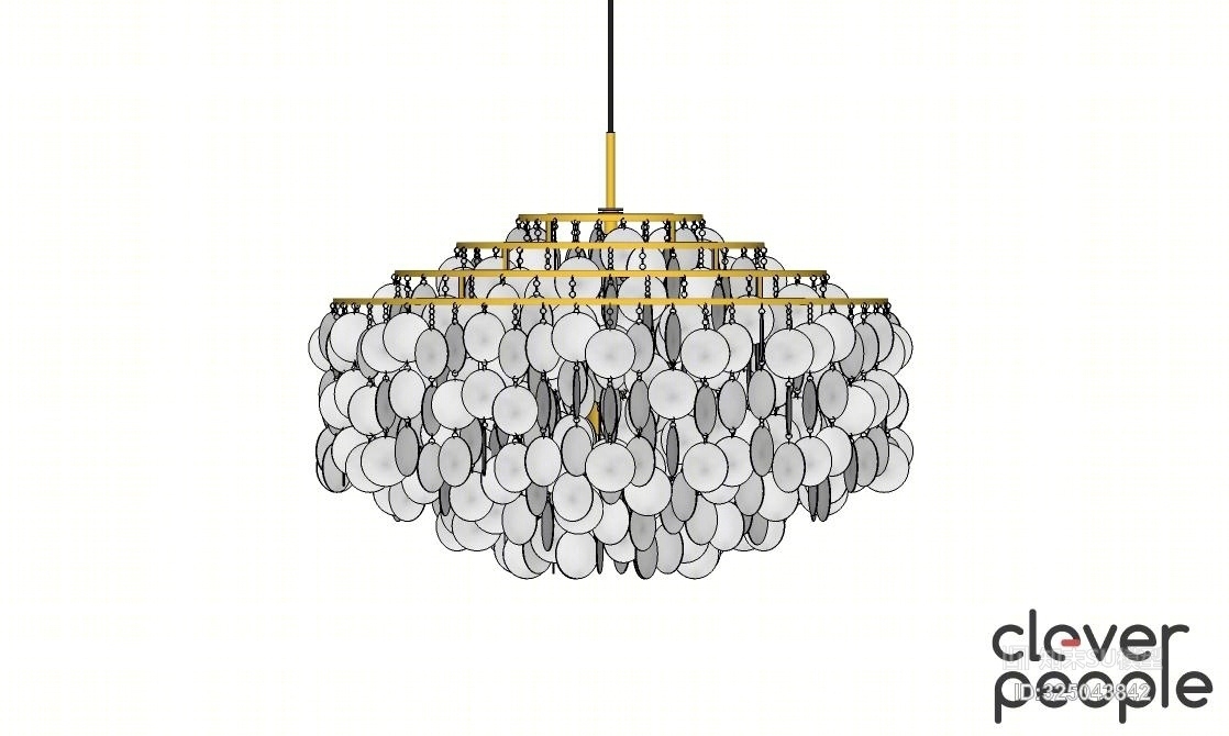 室内现代轻奢吊灯SU模型下载【ID:325043842】