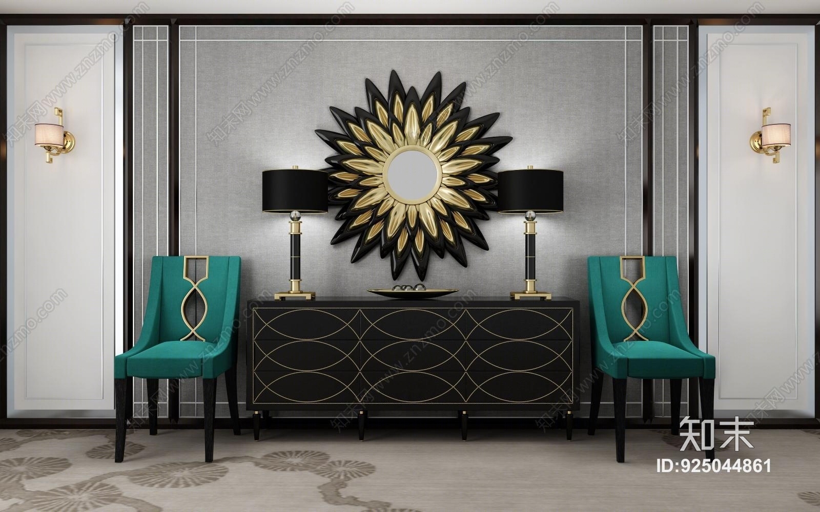 后现代边柜3D模型下载【ID:925044861】