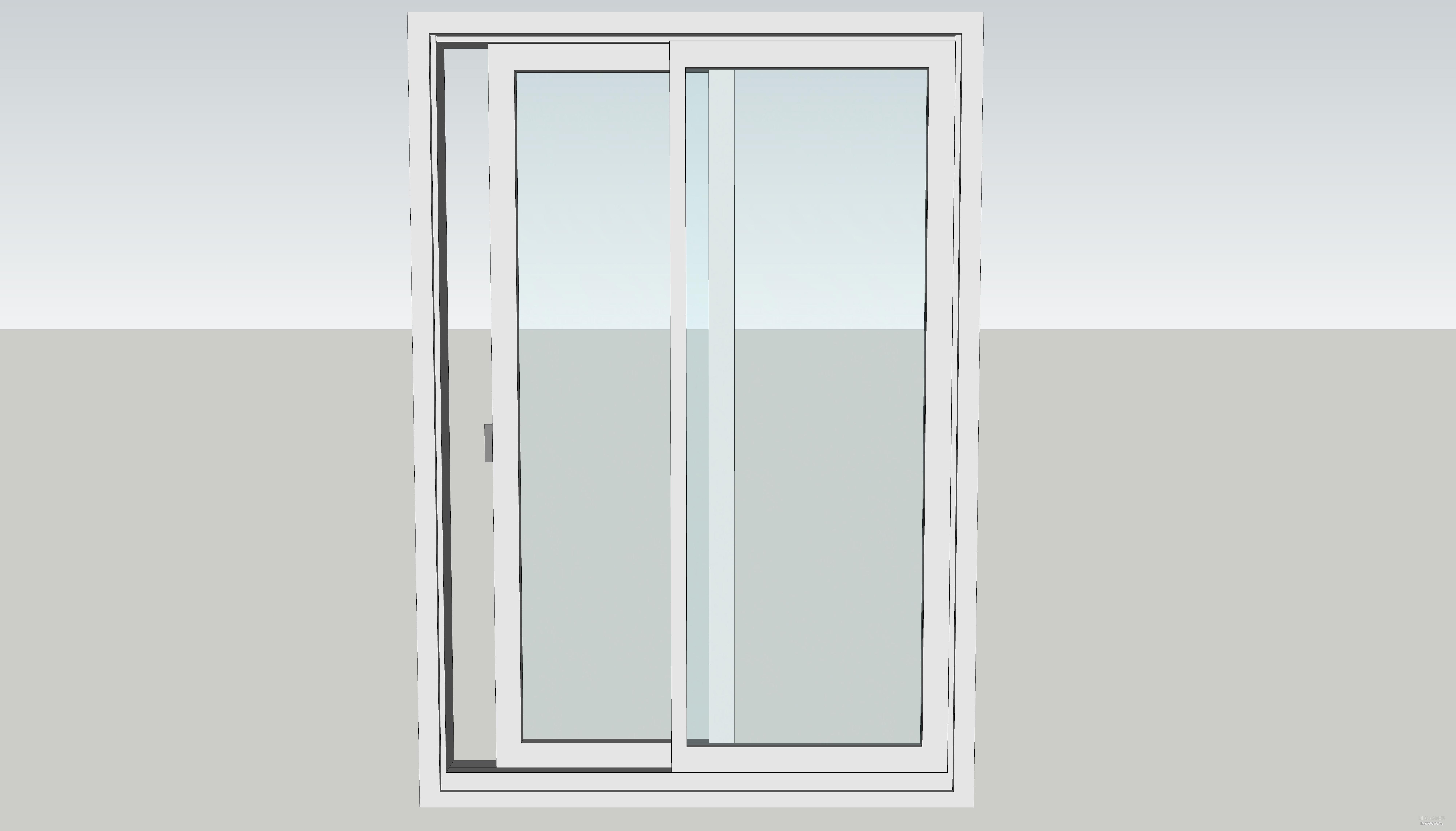 精致铝合金窗su模型下载【id:925045374】