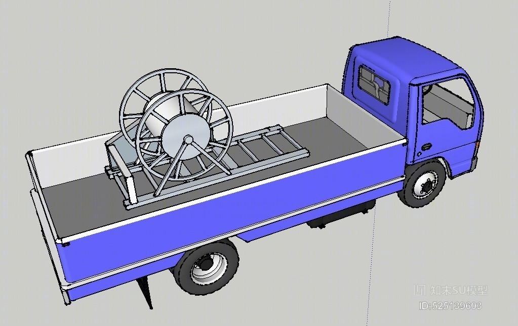 施工无箱小货车SU模型下载【ID:525139603】