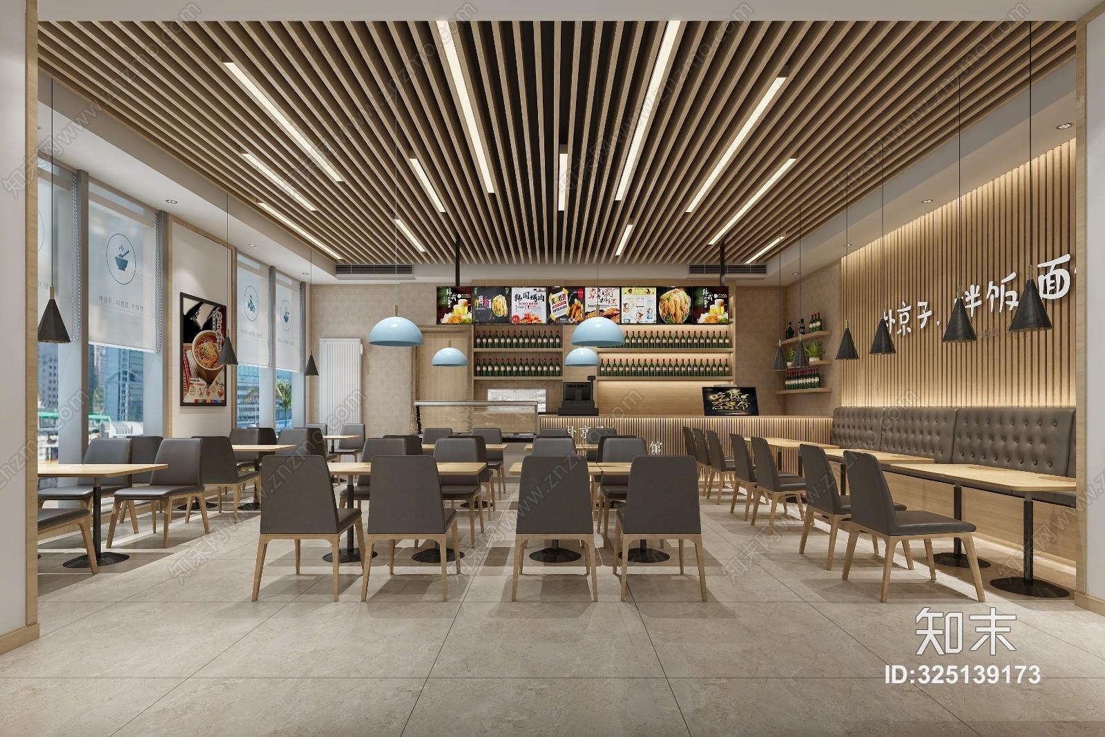 韩式餐厅3D模型下载【ID:325139173】