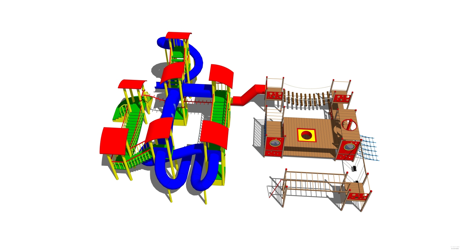 儿童综合游乐设施SU模型下载【ID:125145080】