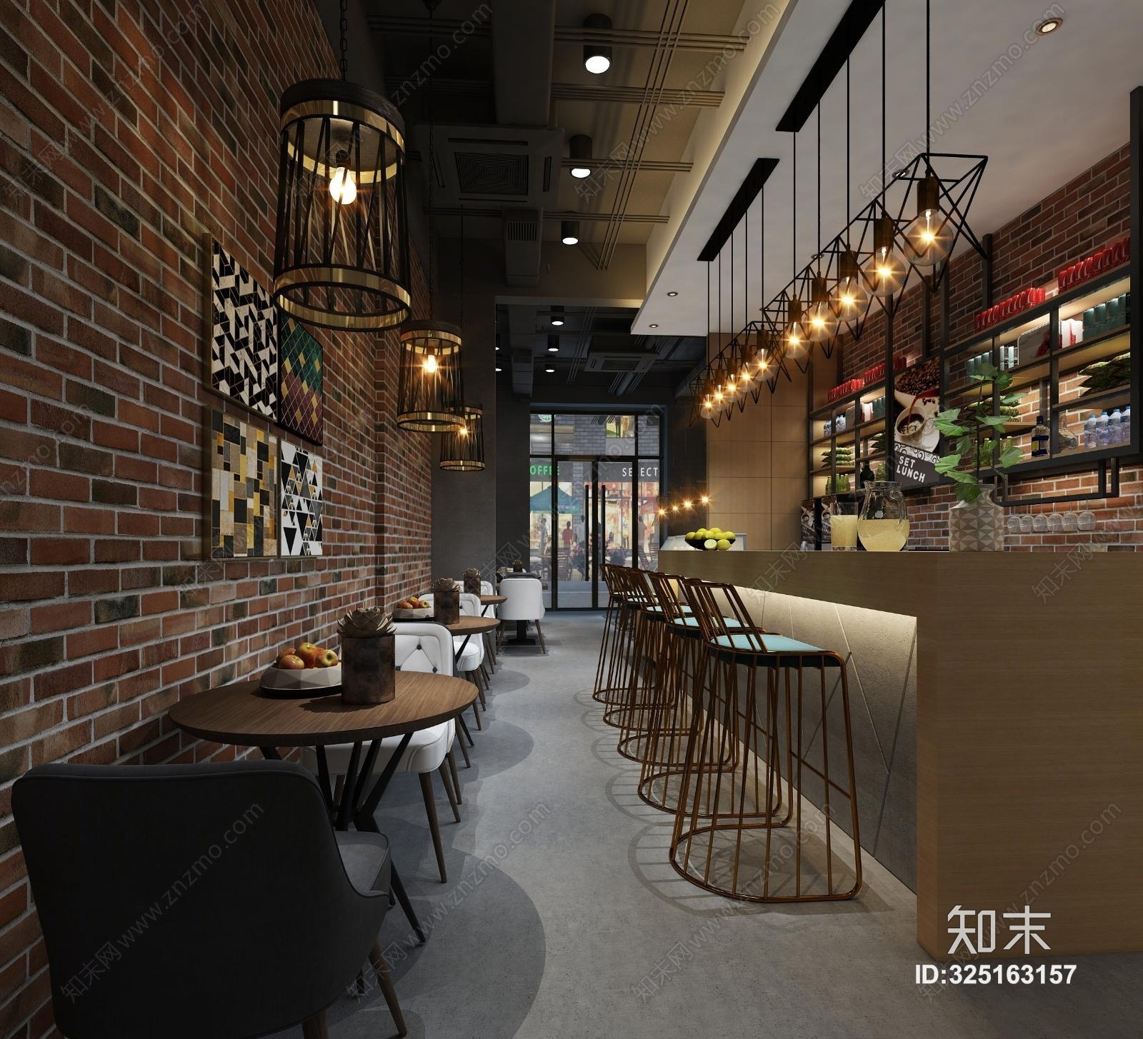 中式茶餐厅精品模型3D模型下载【ID:325163157】