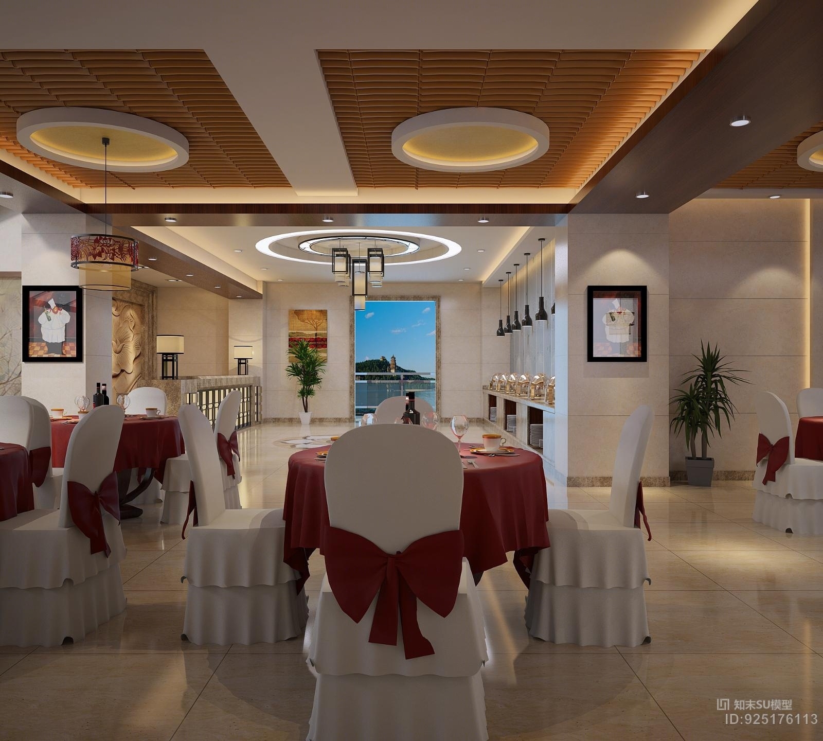 自助餐SU模型下载【ID:925176113】
