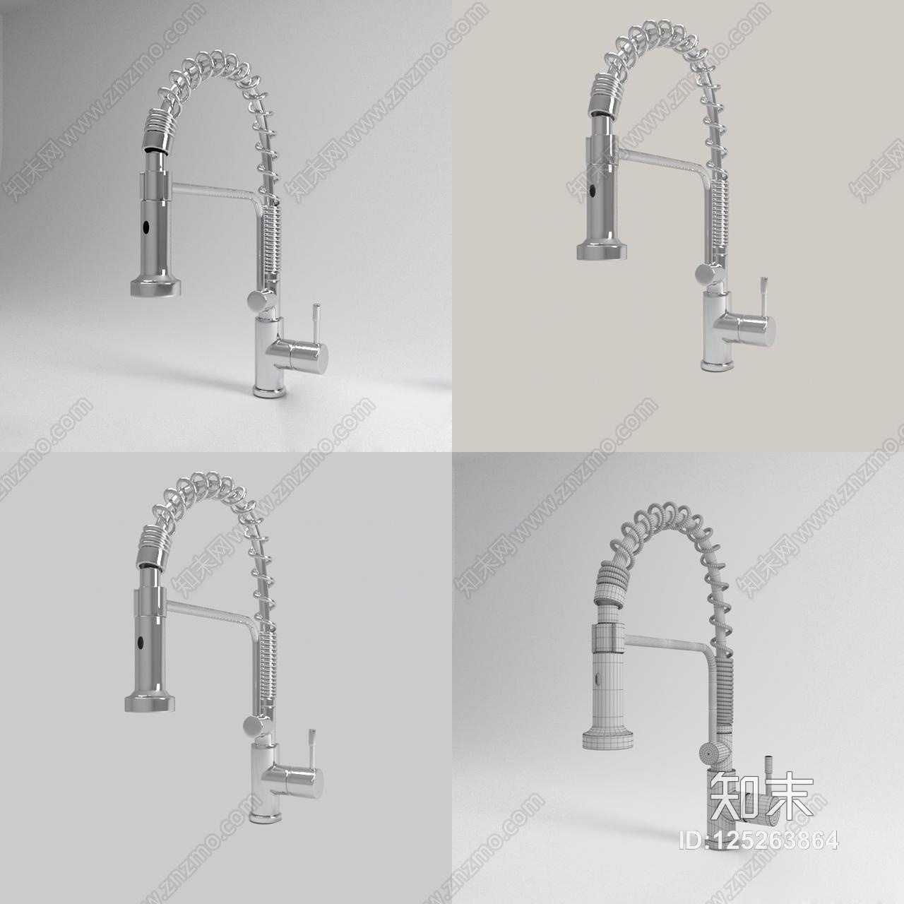 现代水龙头3D模型下载【ID:125263864】