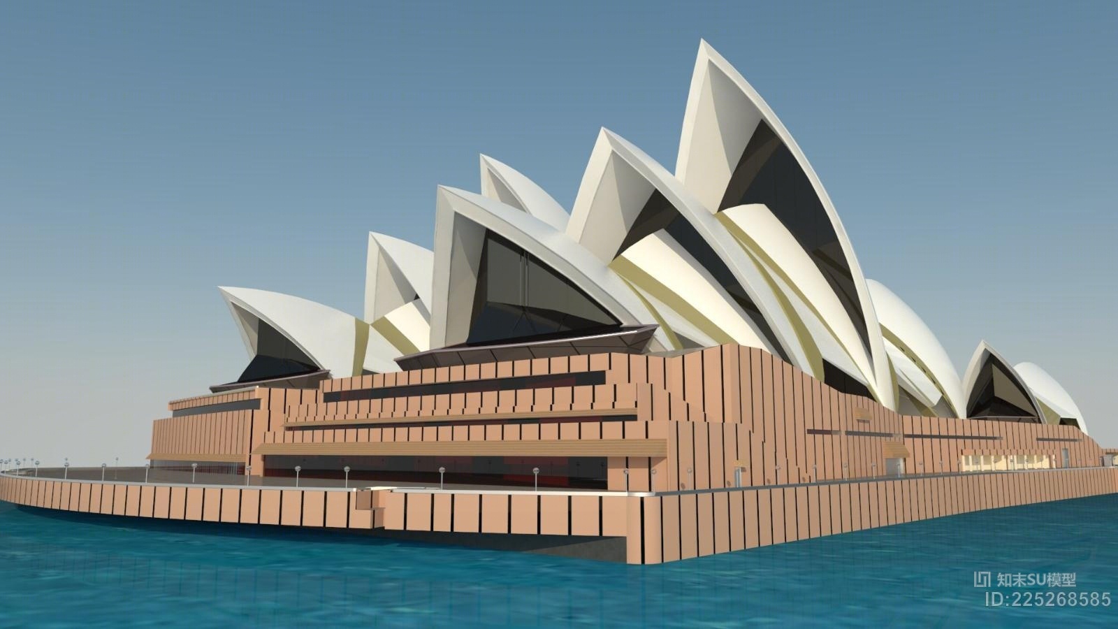悉尼歌剧院1:1建模实景su模型下载【id:225268585】
