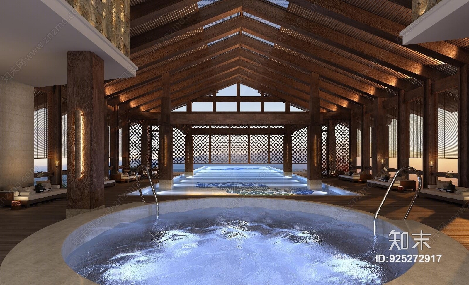 中式高尔夫游泳区3D模型下载【ID:925272917】