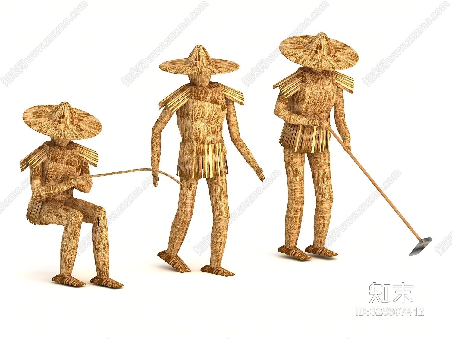 现代稻草人3D模型下载【ID:325307412】