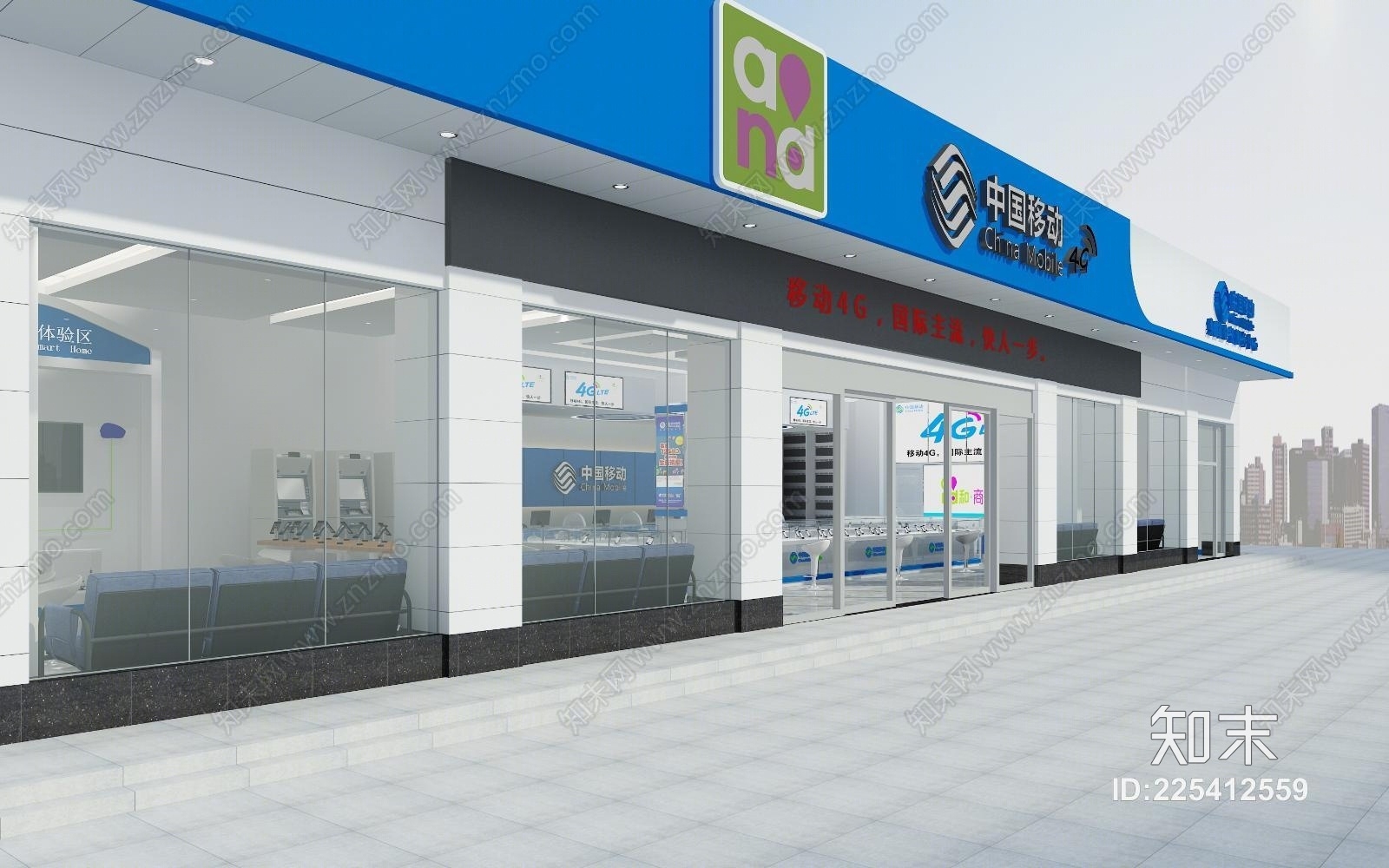 现代手机专卖店3D模型下载【ID:225412559】