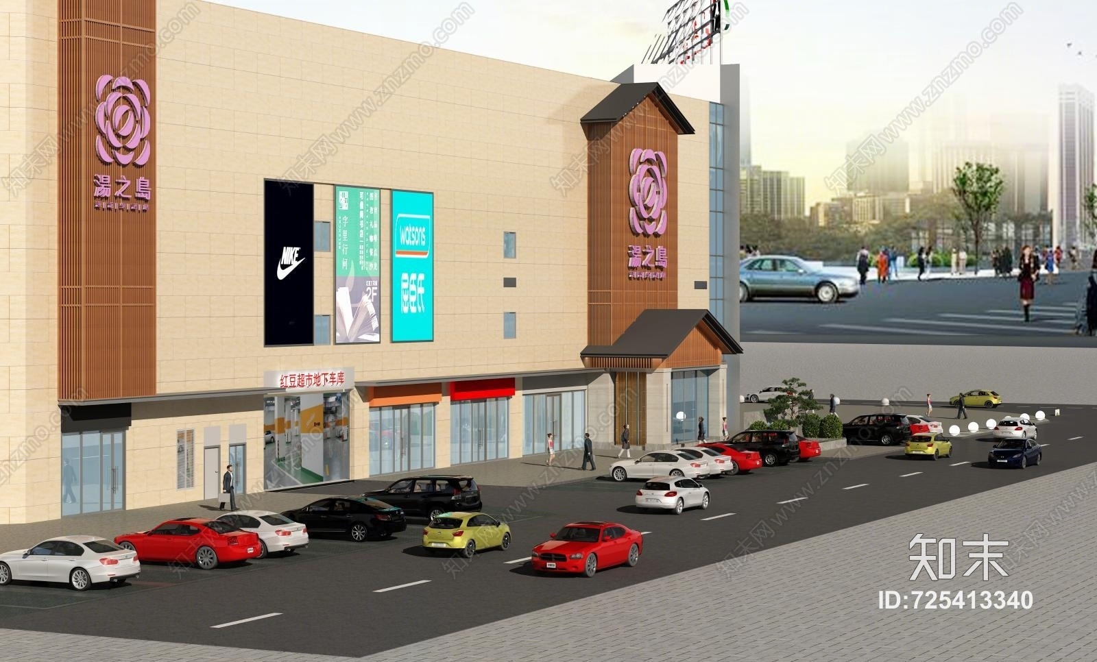 现代户外场景建筑3D模型下载【ID:725413340】