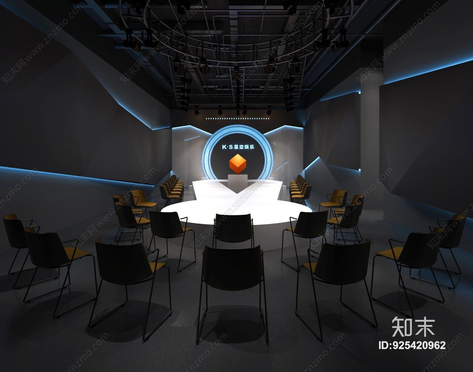 现代T台3D模型下载【ID:925420962】