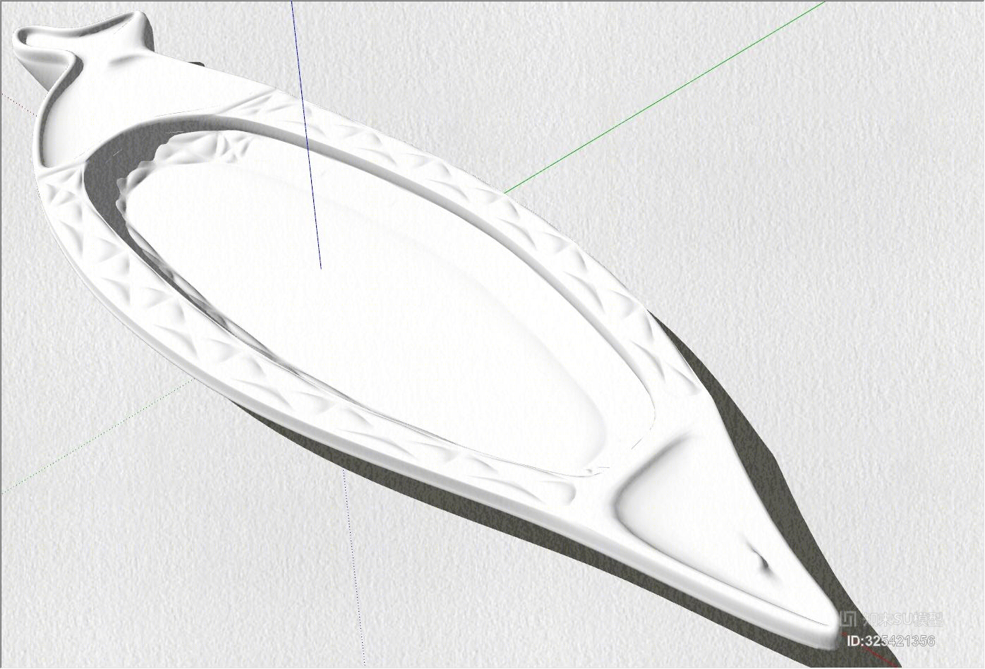 餐盘果盘子鱼造型精致陶瓷SU模型下载【ID:325421356】