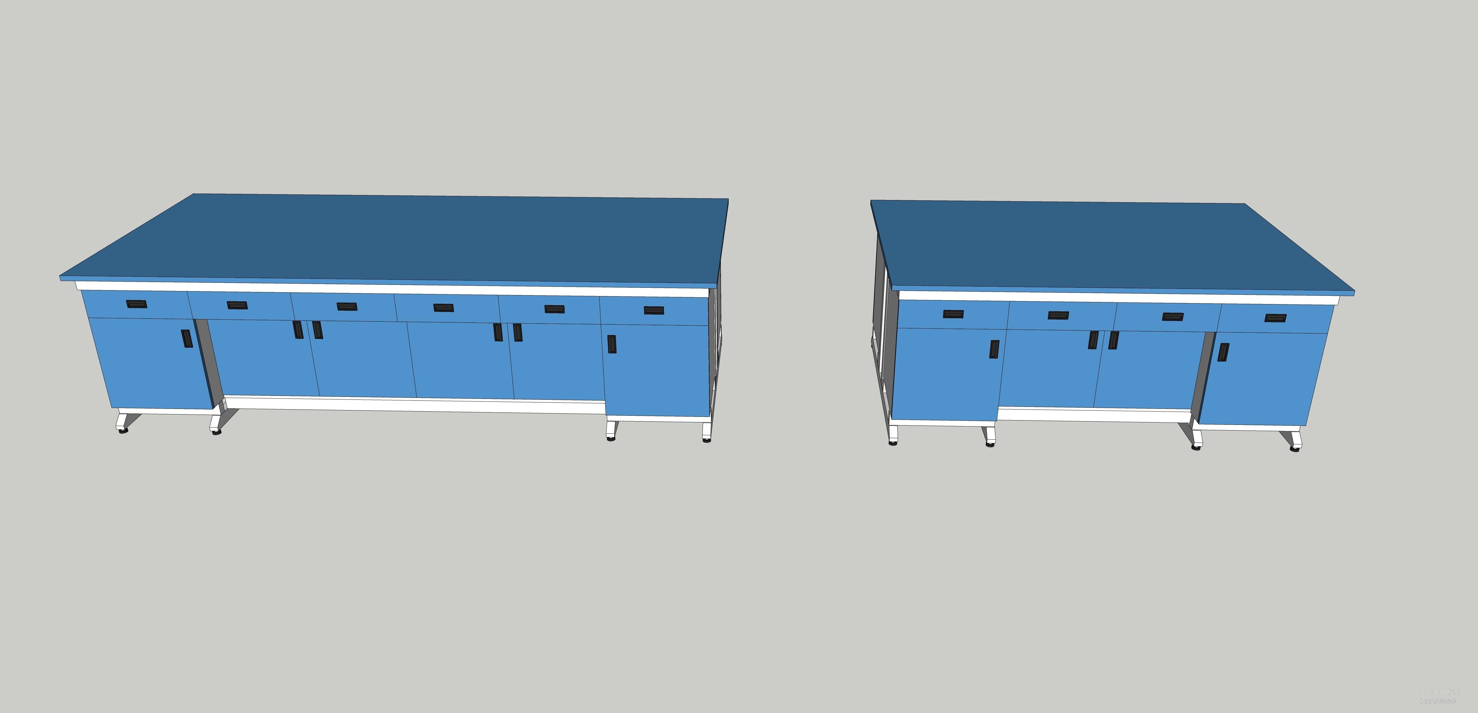 学校实验室准备台3d模型下载【id:125435659】