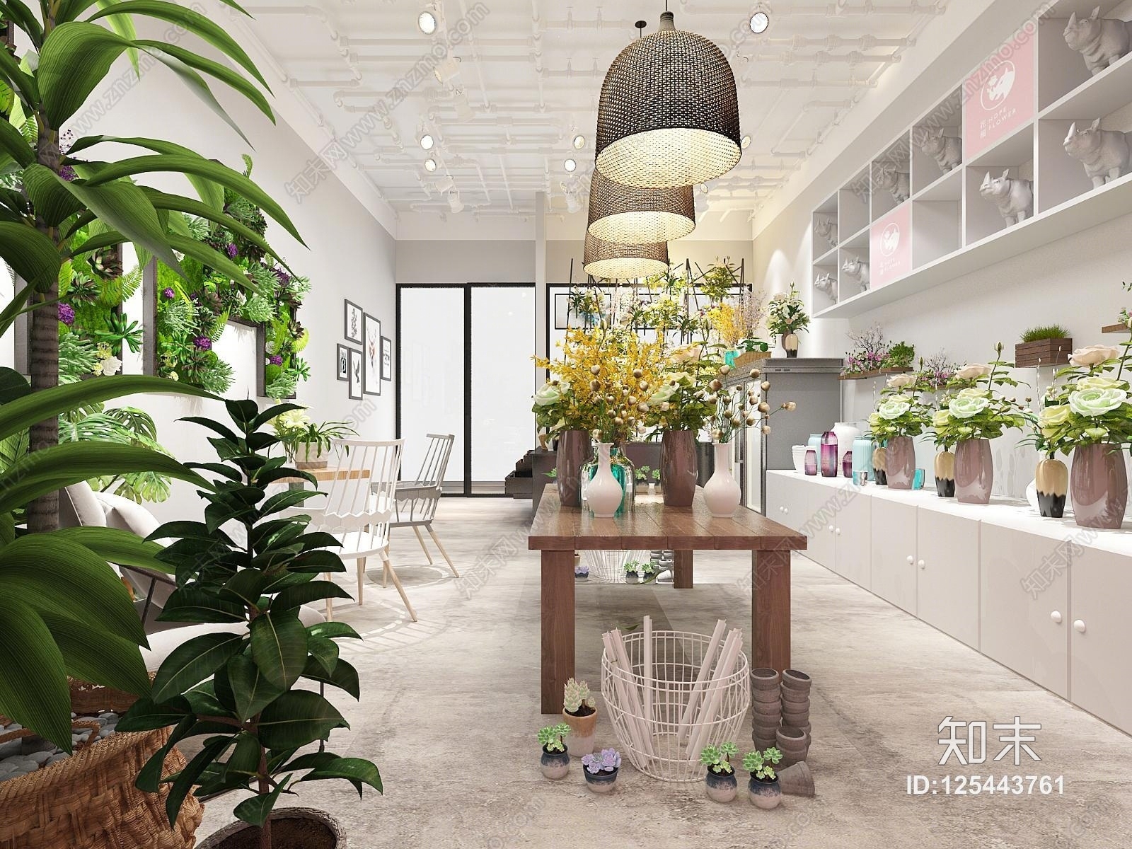 现代花店3D模型下载【ID:125443761】
