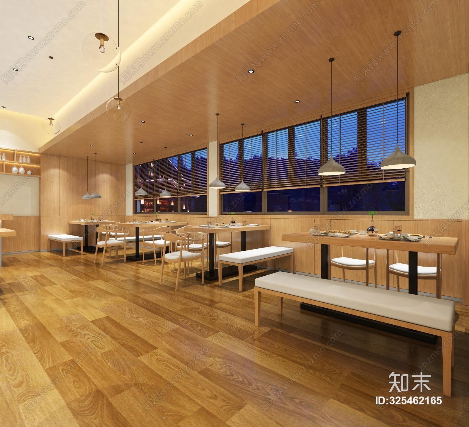 新中式茶餐厅3D模型下载【ID:325462165】