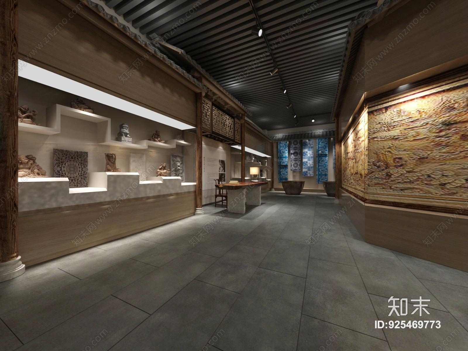 传统中式博物馆3D模型下载【ID:925469773】