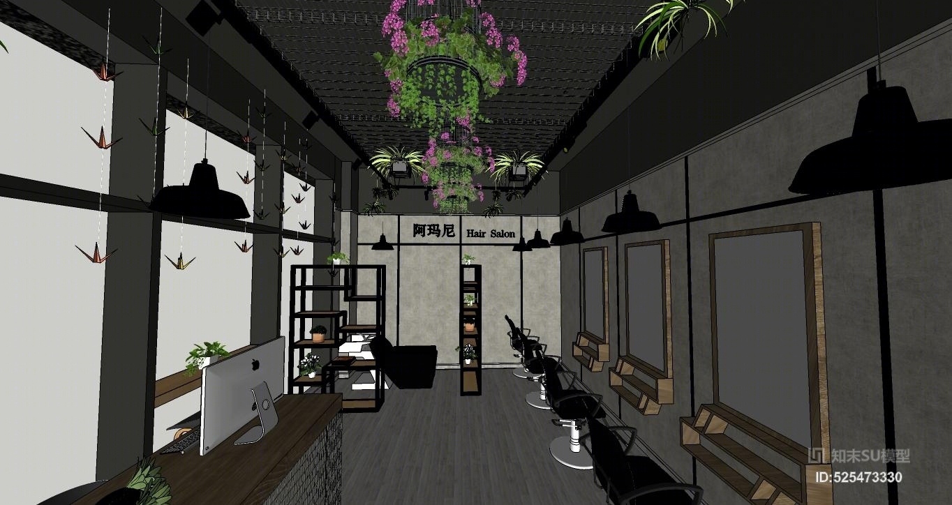 理发店SU模型下载【ID:525473330】