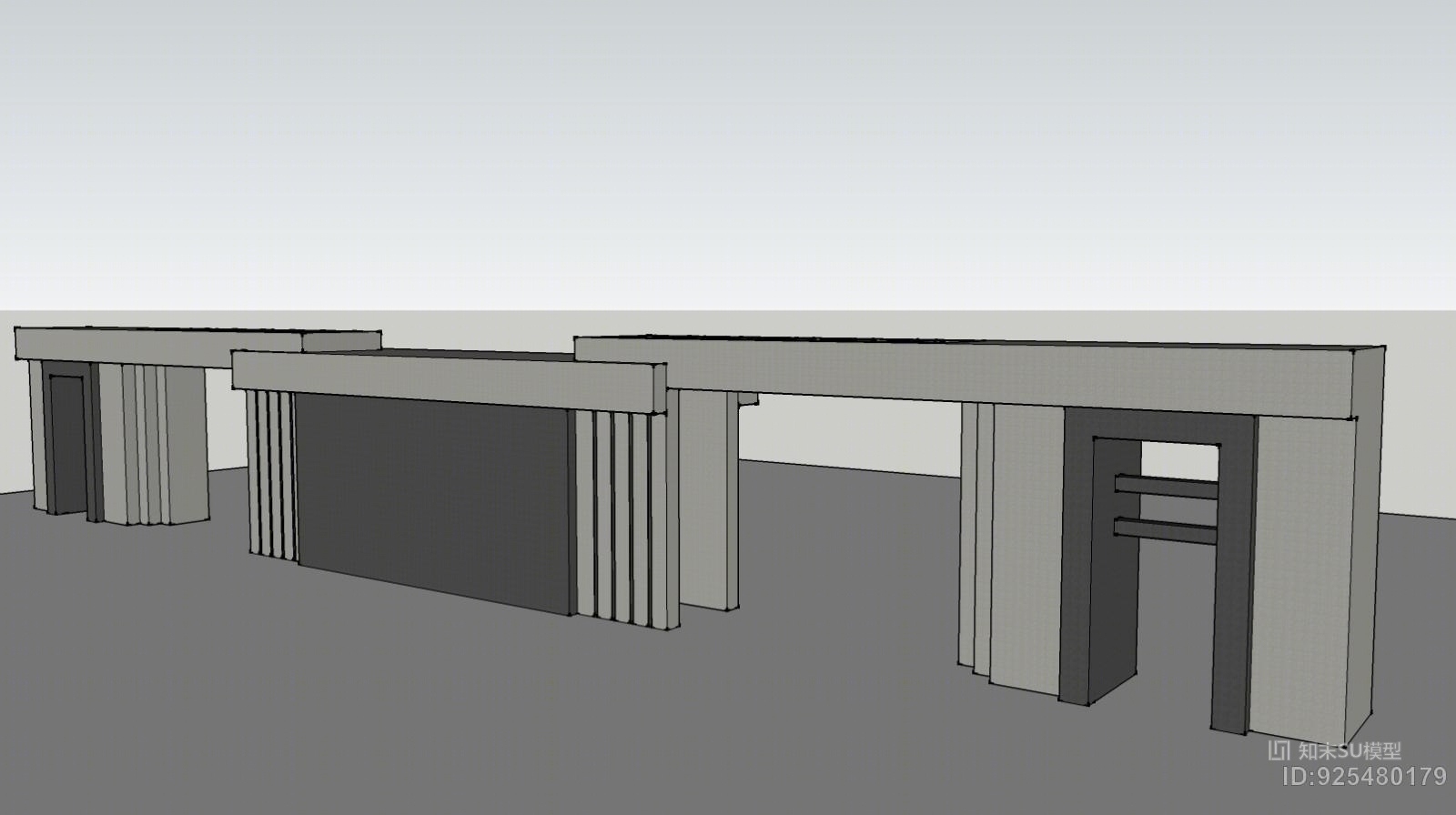现代企业工厂大门SU模型下载【ID:925480179】