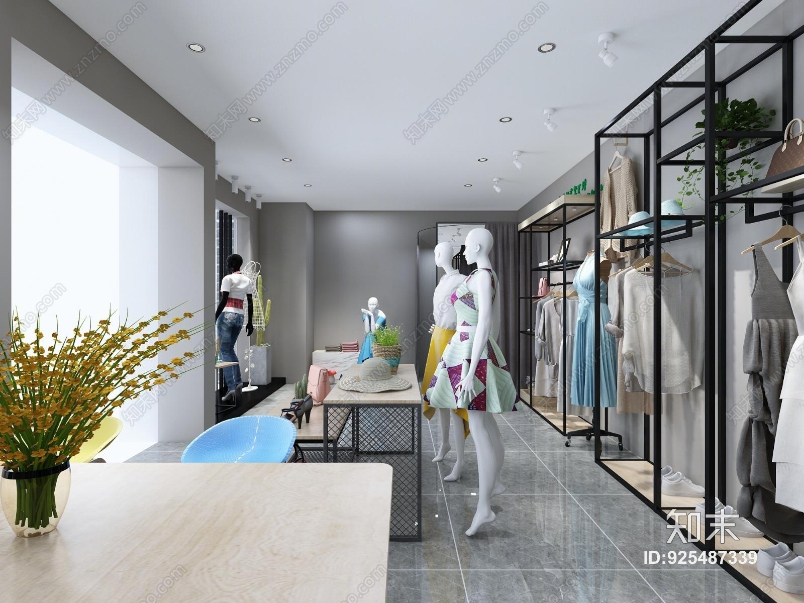 新中式女装店铺3D模型下载【ID:925487339】