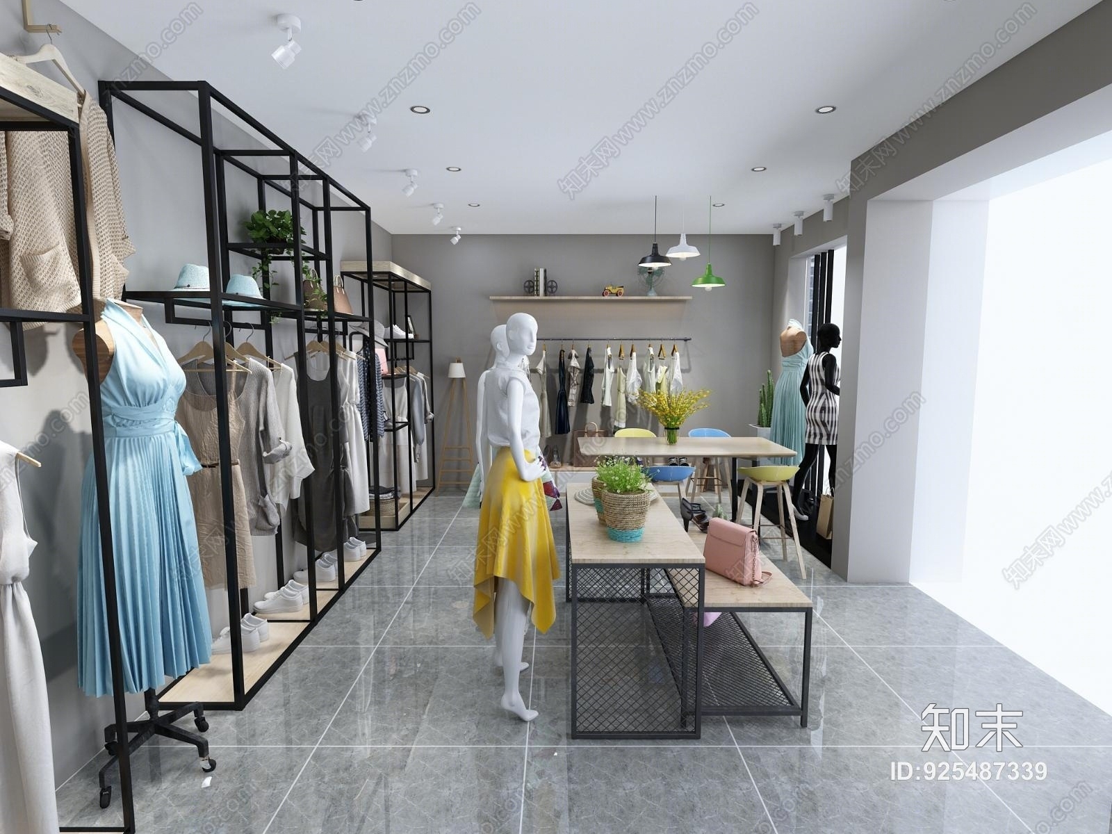 新中式女装店铺3D模型下载【ID:925487339】