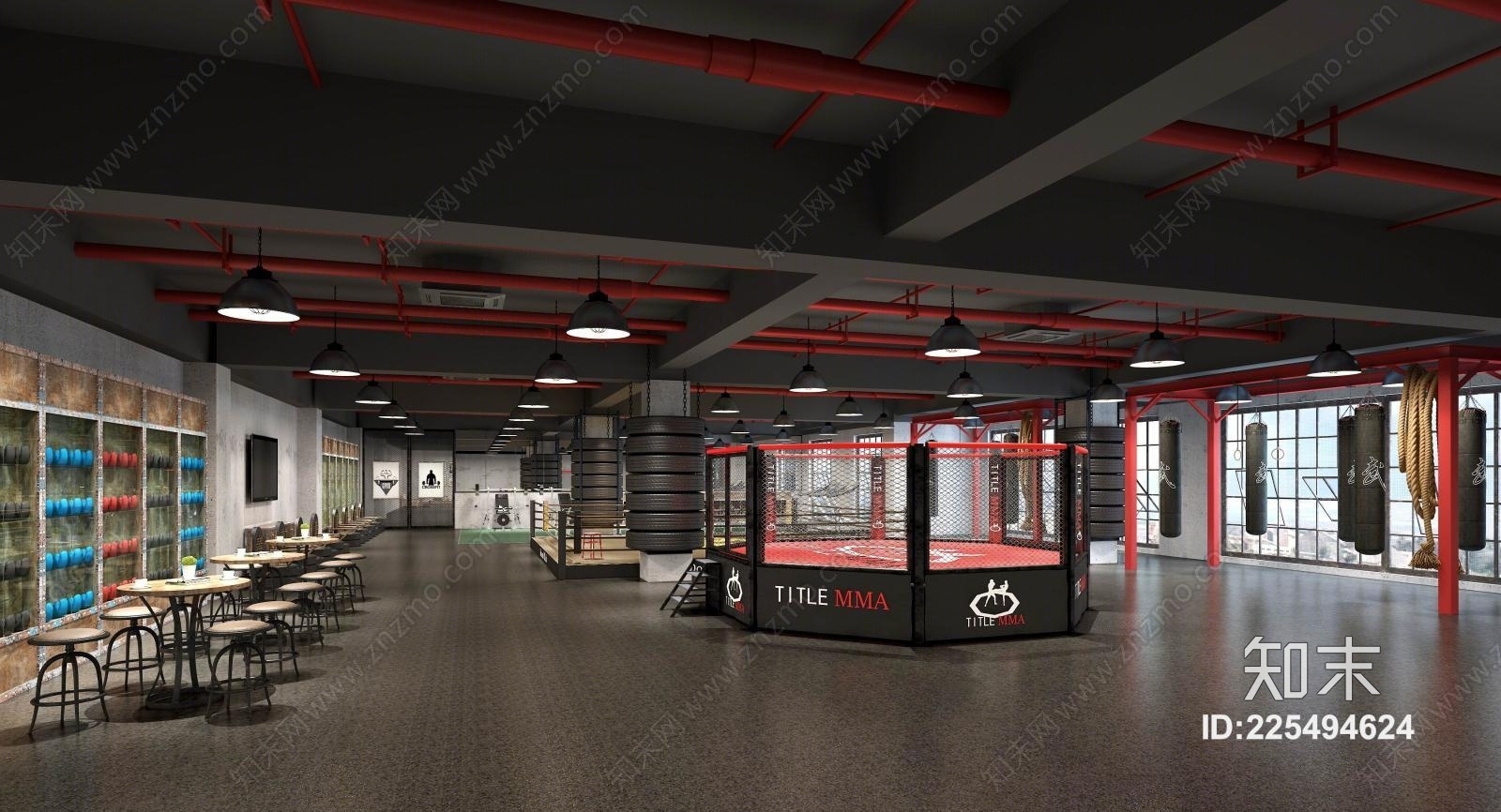 工业风擂台3D模型下载【ID:225494624】