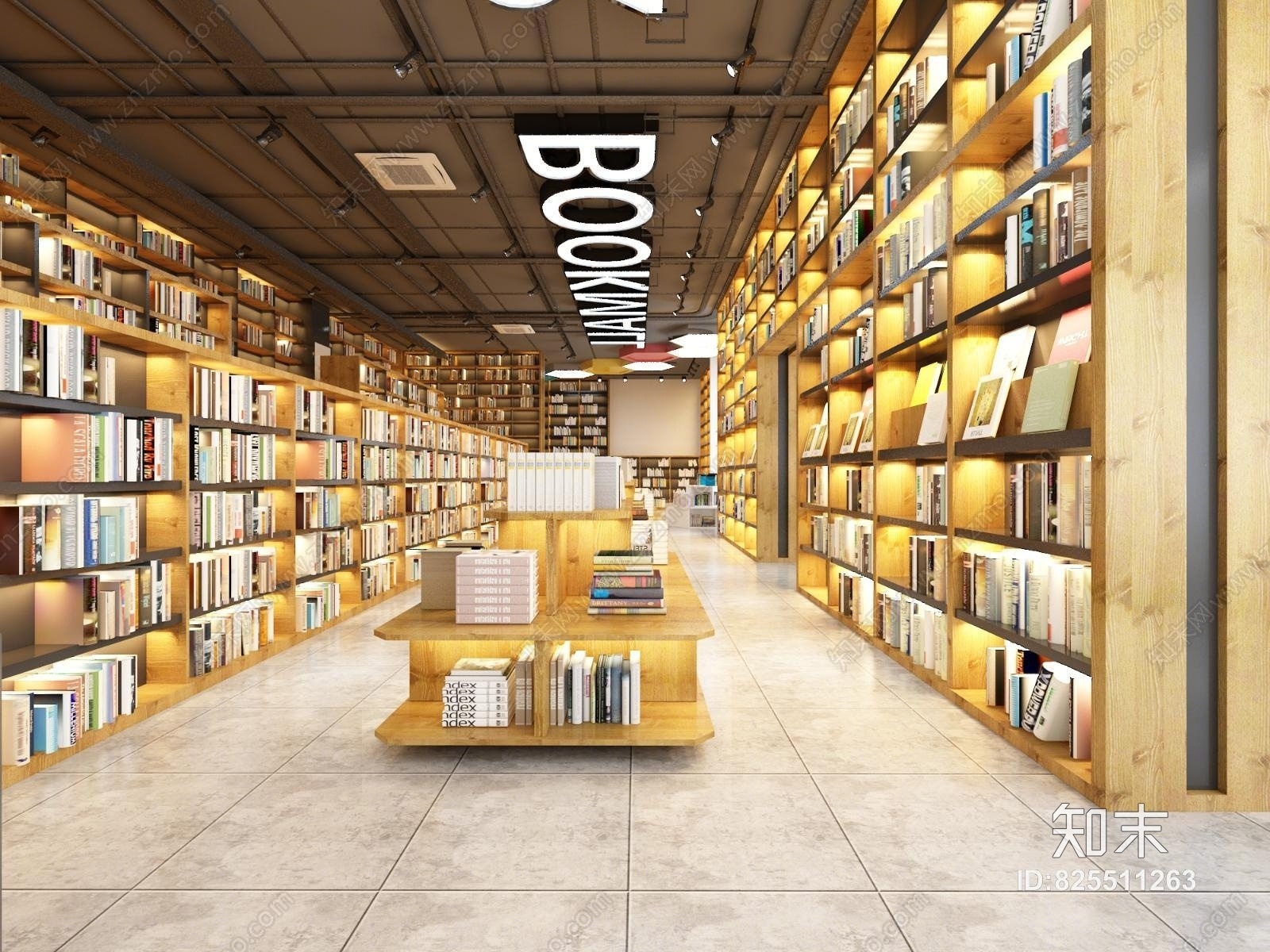 现代图书馆3D模型下载【ID:825511263】