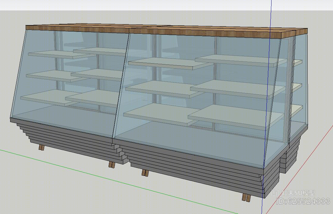 复古造型的甜点柜SU模型下载【ID:625524333】