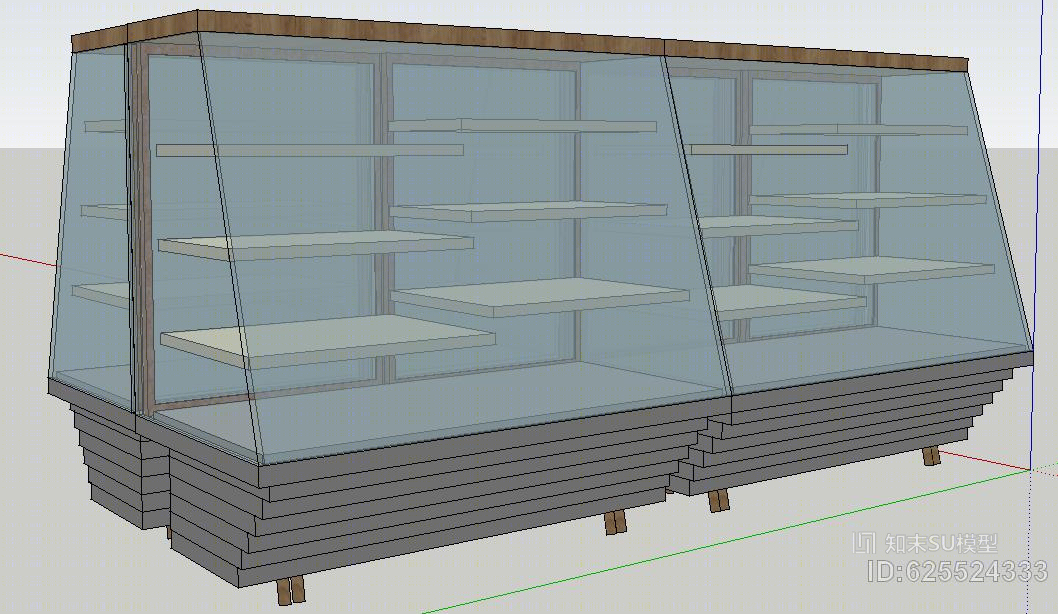 复古造型的甜点柜SU模型下载【ID:625524333】