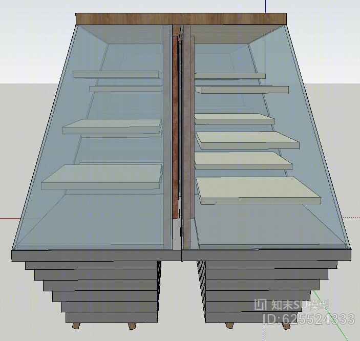 复古造型的甜点柜SU模型下载【ID:625524333】