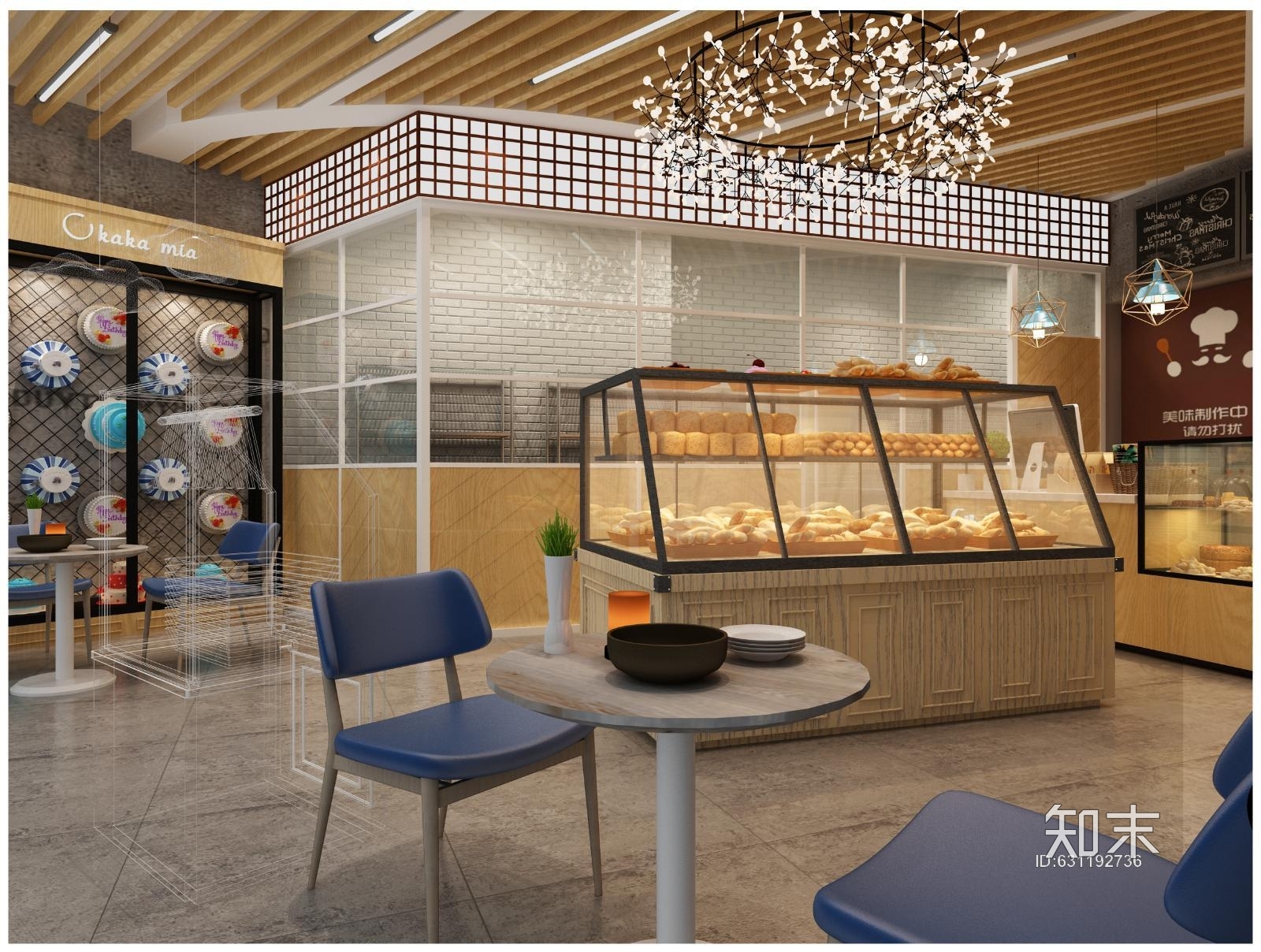 烘焙店施工图下载【ID:631192736】