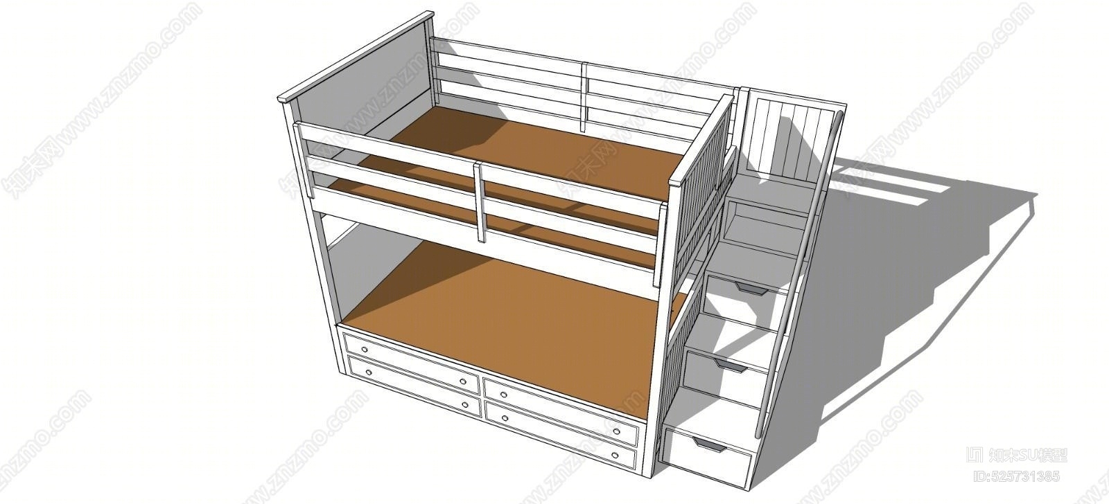 儿童高低床SU模型下载【ID:525731385】