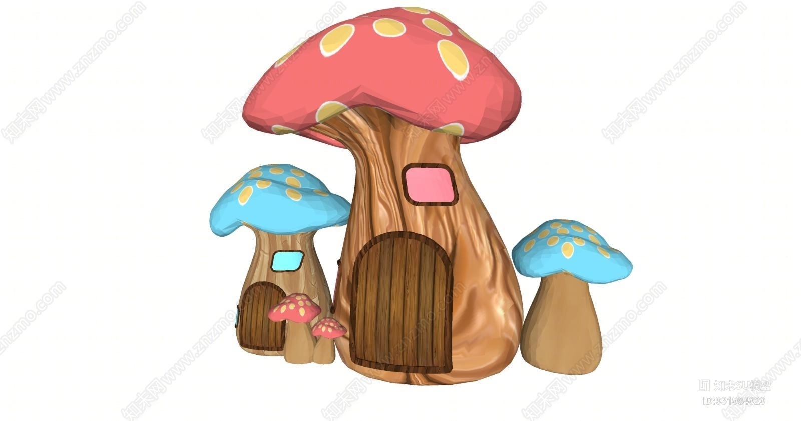 蘑菇房SU模型下载【ID:931984020】