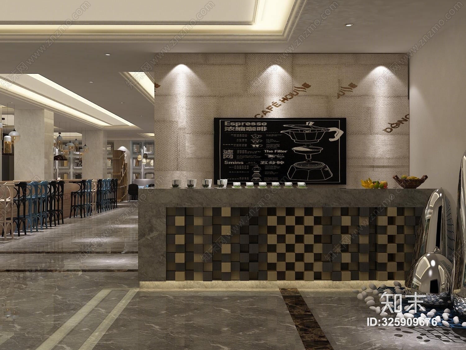 工业风前台3D模型下载【ID:325909676】