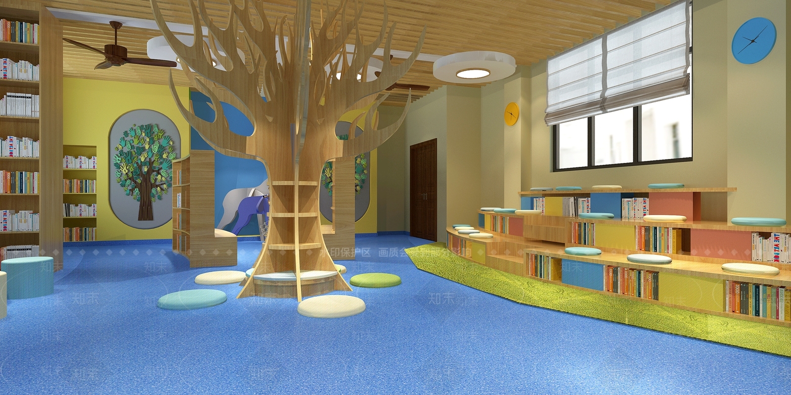 后现代图书馆3D模型下载【ID:832818285】