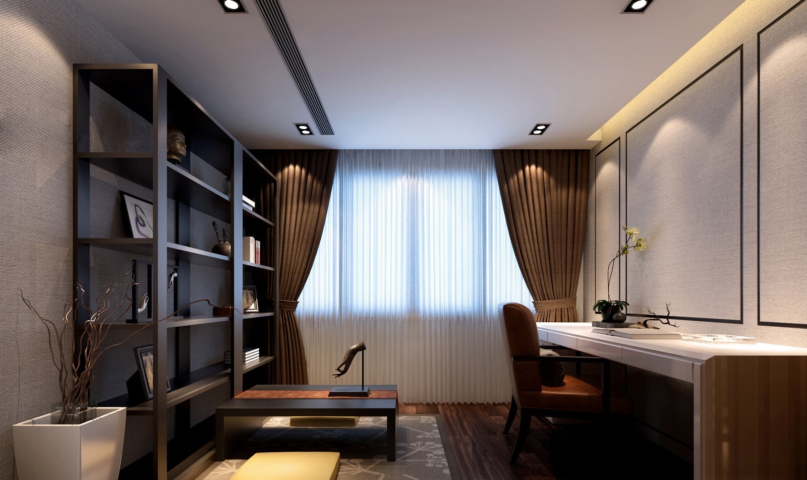 中式-四室两厅cad施工图下载【ID:532023558】